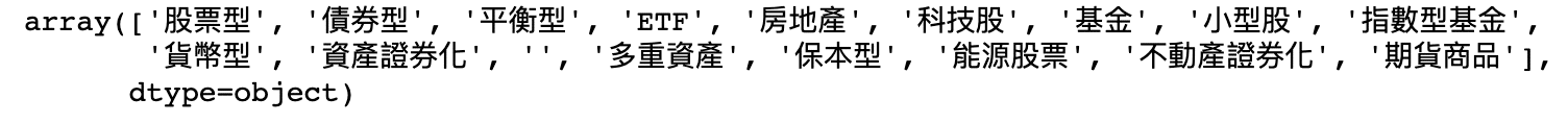 基金投資標的