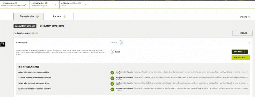 電信業於Encore資料庫查詢圖