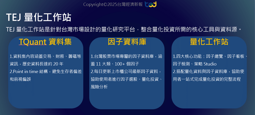 圖2:量化工作站三大架構