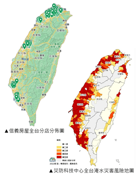 圖一、信義房屋實體風險評估圖